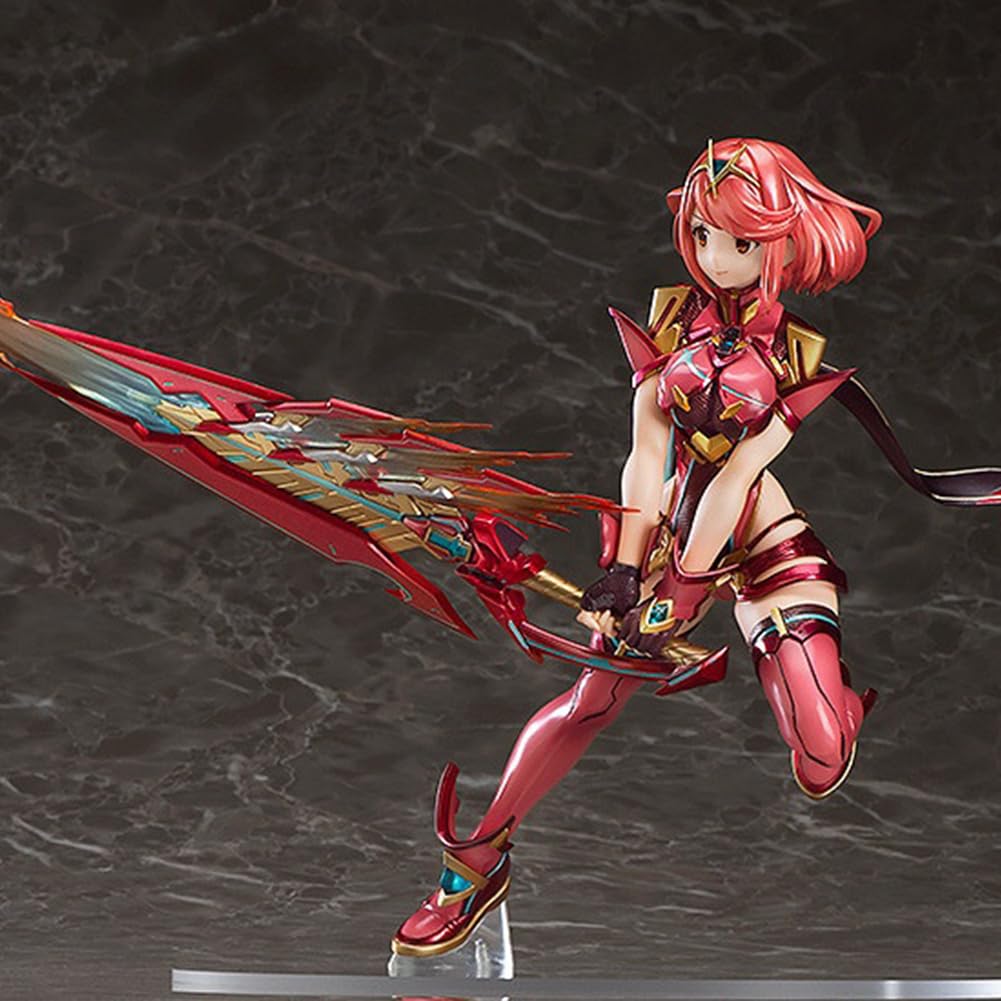 Xenoblade - 2 statuette di Pyra Homura con posizione di combattimento, 21 cm, da collezione, modellino, decorazione da scrivania, regalo di compleanno per i fan