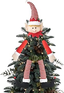 Christmas Tree Topper Plush Doll Christmas Tree Topper Funny Santa Claus Snowman Christmas Tree Topper Tree Topper Decoration Plush Tree Decoration Decoration Party Accessories