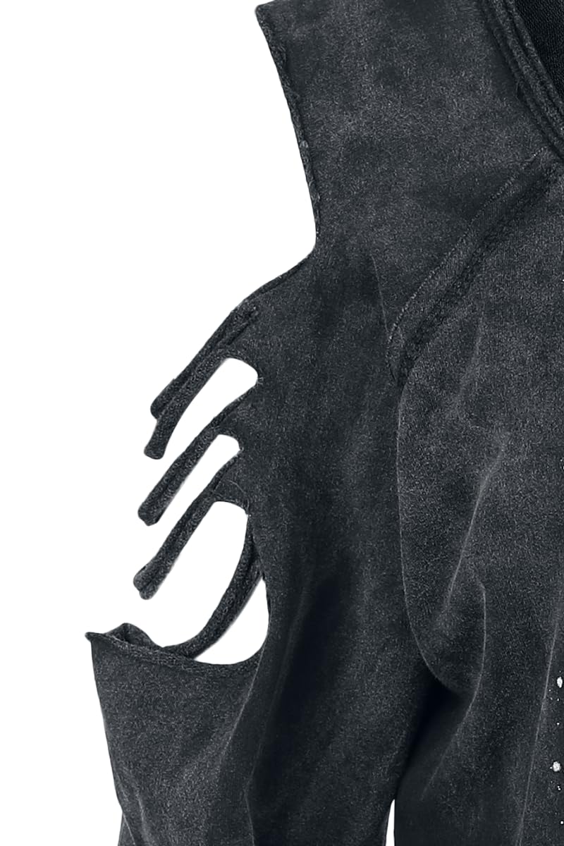 Harry Potter Deathly Hallows Mujer Sudadera Negro Regular