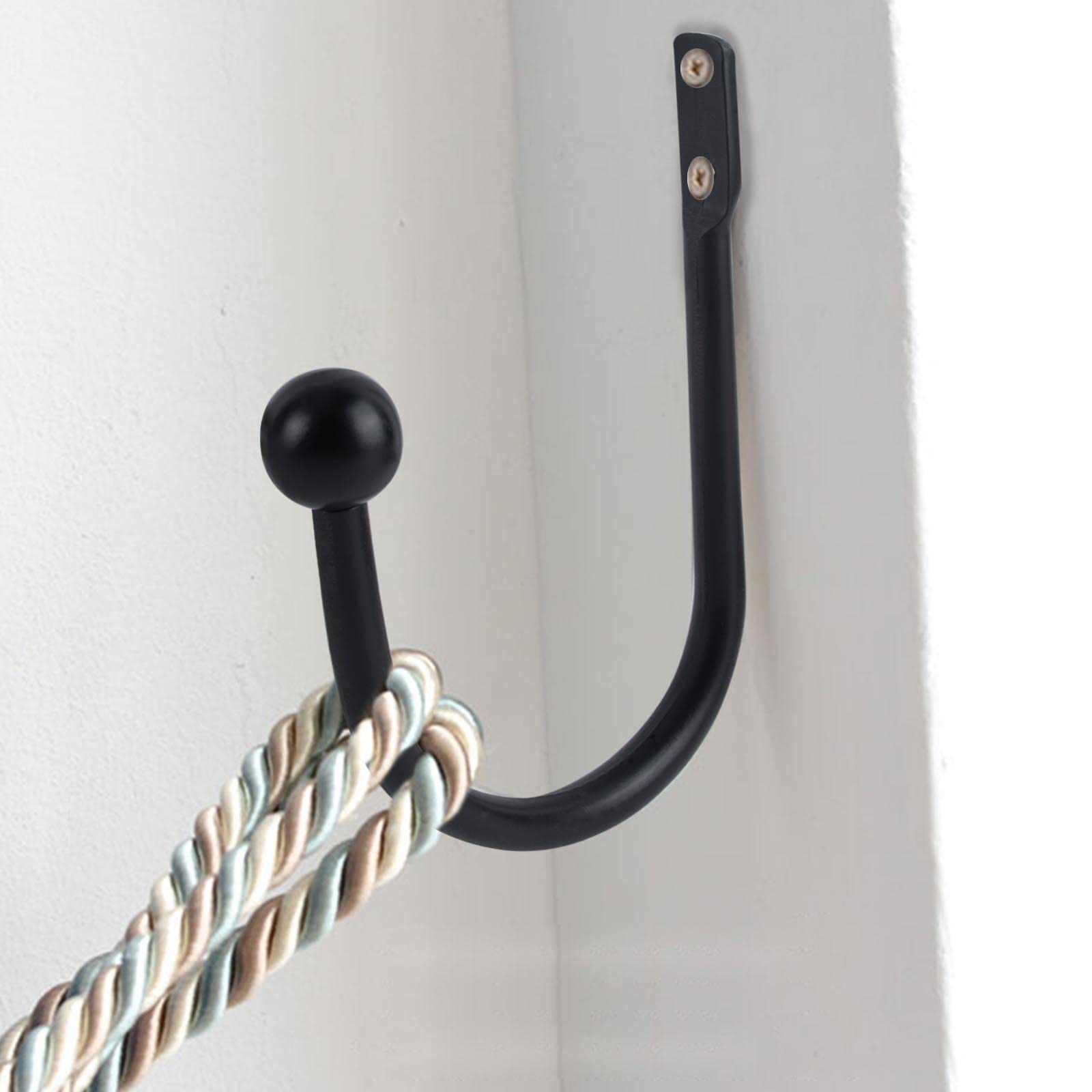 45 Anelli Per Tende Con Clip - Nero, Robuste Clip Per Tende, Ganci Di Montaggio Per Aste Di Tensione Ganci Decorativi Per Tende E Telai Per Finestre Con Foro In Metallo Id 88931163