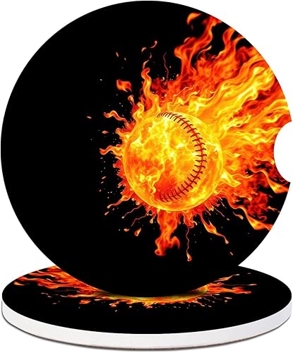 Miniatura 8 de Paquete de 2 posavasos para automóvil, posavasos abstractos de cerámica absorbente de bosque de montaña, posavasos para portavasos de automóvil,