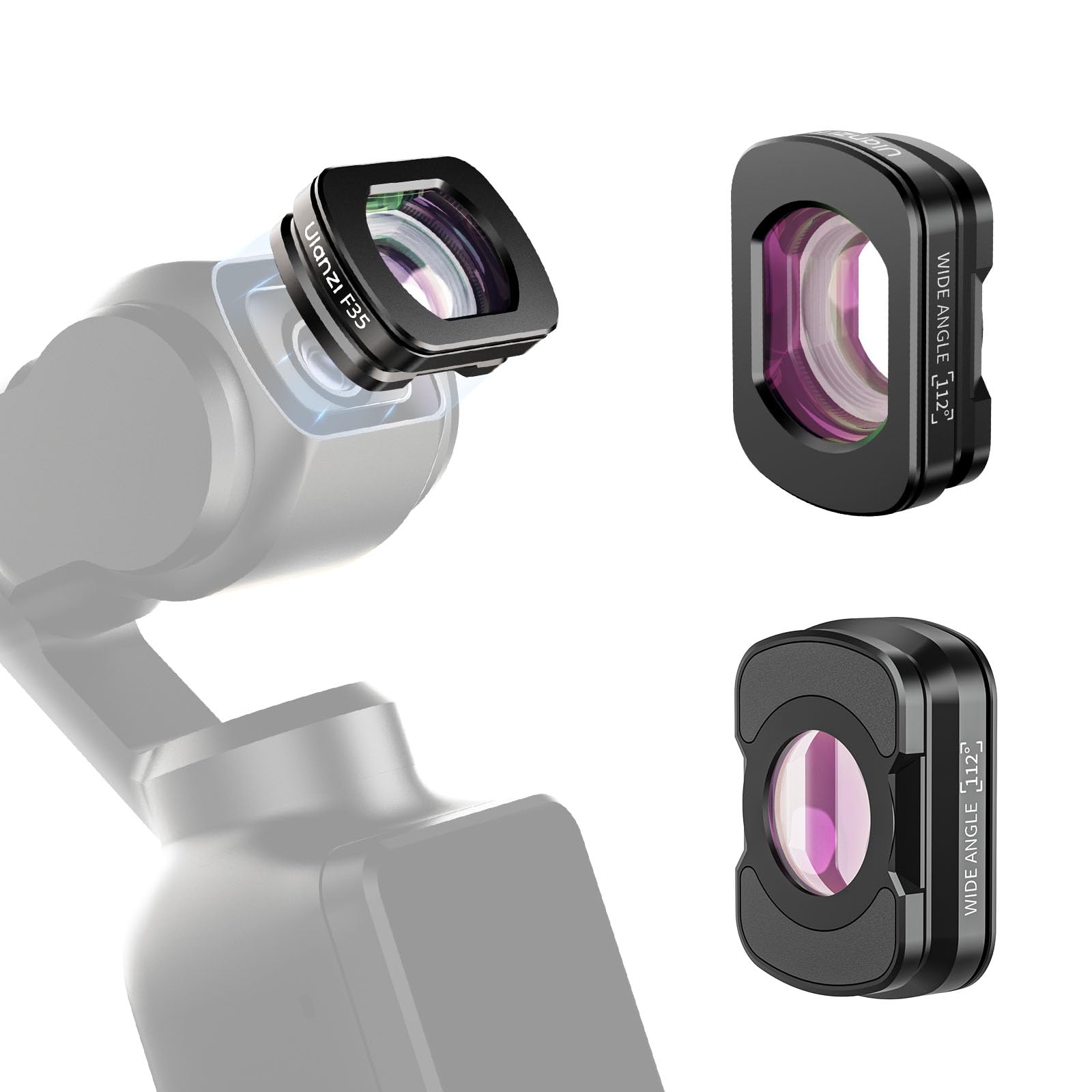 Amazon | Ulanzi OSMOPocket4用磁気式フィルター 広角レンズ Pocket3用