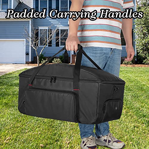 Image of samdew Barbecue Grill Cover Compatible with Weber Q1400 Electric Grill, Outdoor Grill Storage Carry Bag Compatible with Weber Q1000 Q1200 Propane Gas Grill, Bag Only