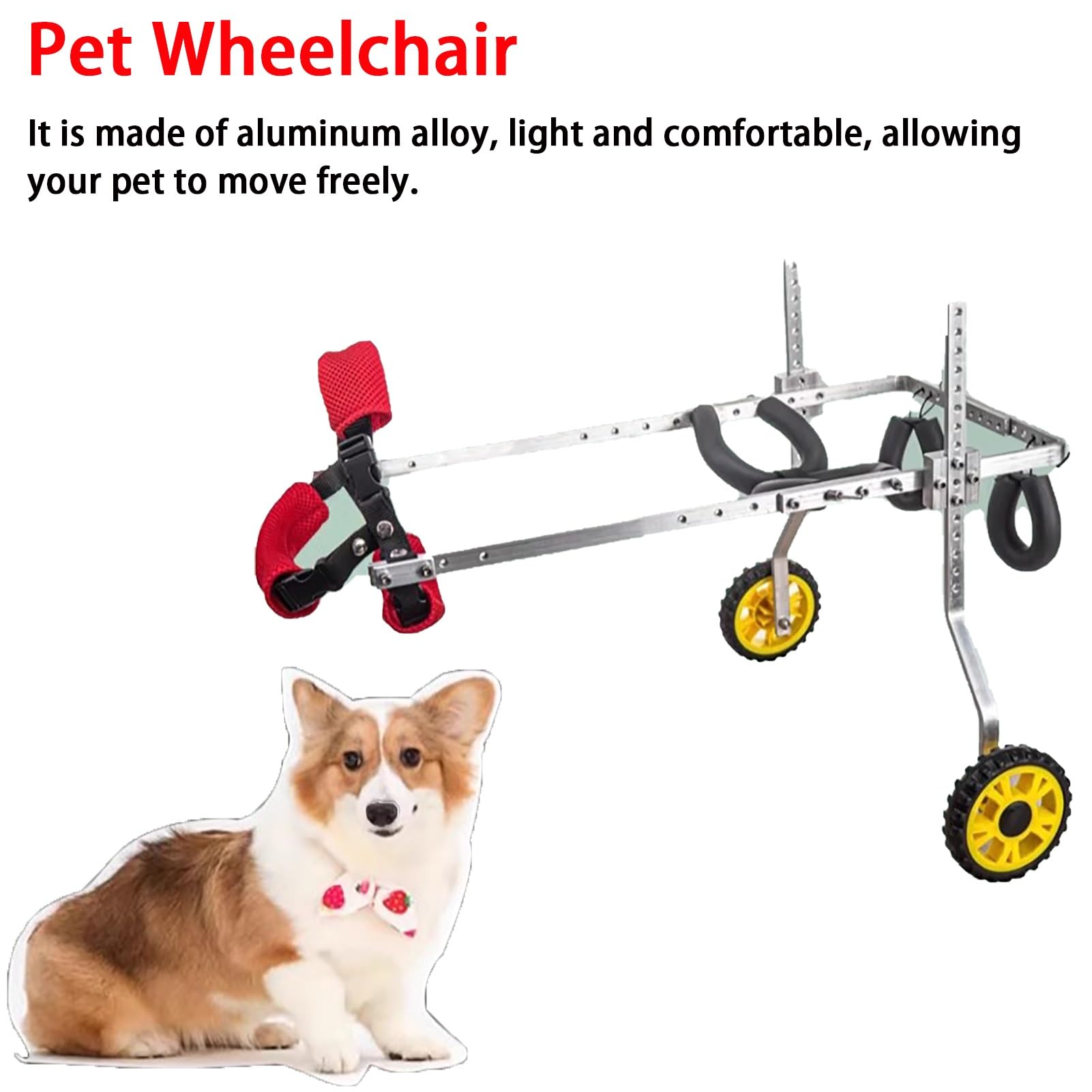 Rollstuhl-Hilfe, für Hunde und Katzen, mit Rädern, Hebehilfen für Behinderte, Größe XS (breit)