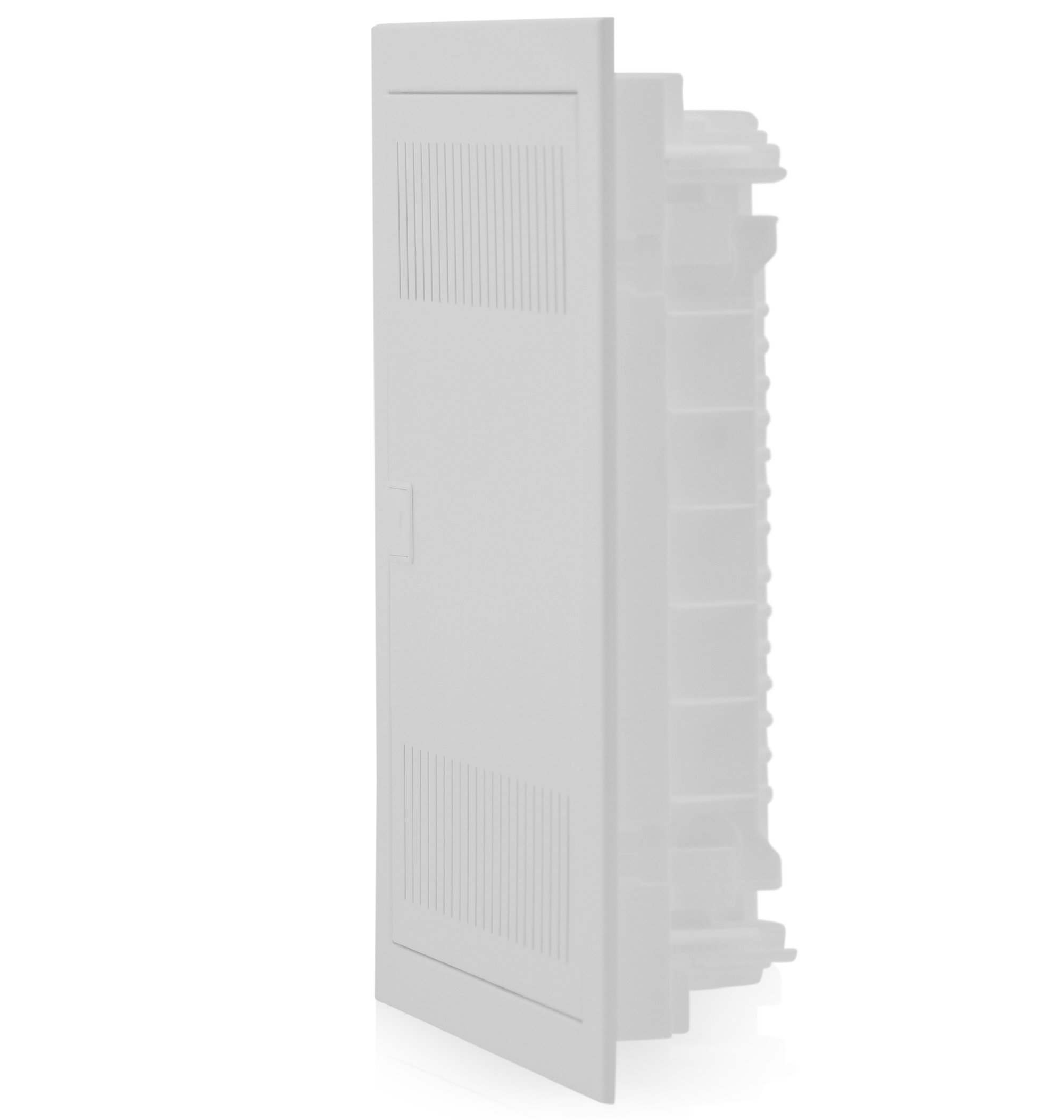 Intratec distribuidor de comunicación empotrado, IP40 – Distribuidor multimedia para hogar completamente conectado, serie DIXBOX-XT, armario para sistemas multimedia, 442 x 346 x 92 mm, blanco