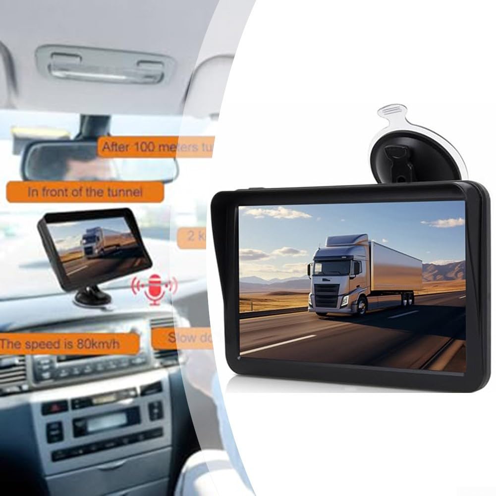 Navegador GPS de 9 pulgadas para coche y camión, conductor comercial GPS con mapas de la UE 2024, navegación por voz multilingüe