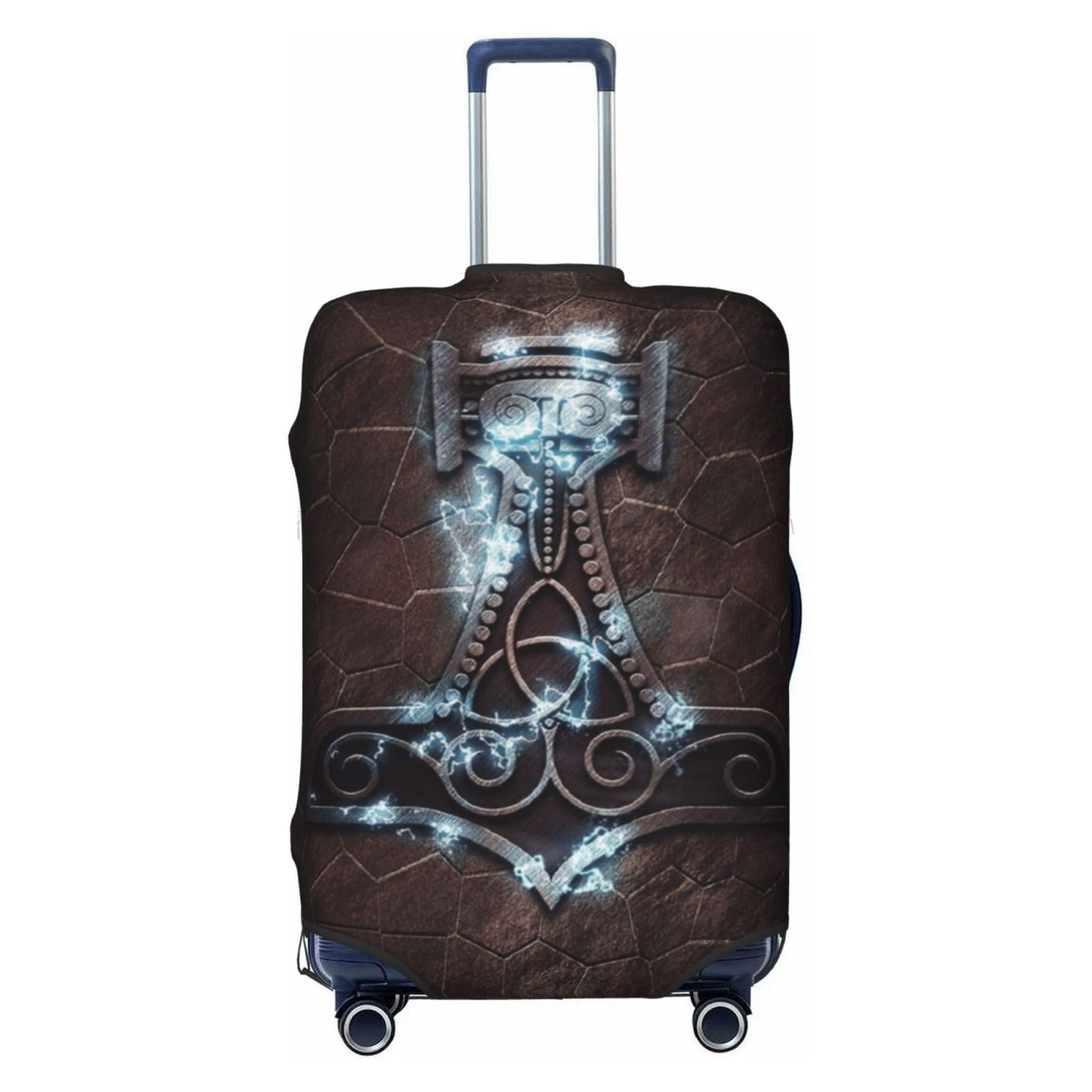Funda de Equipaje Funda Protectora de Maletas Impermeable y Antiarañazos Imprimir Odín Vikingo Fundas de Viaje Antipolvo para Maletas para Equipaje de Ruedas(A33,XL)