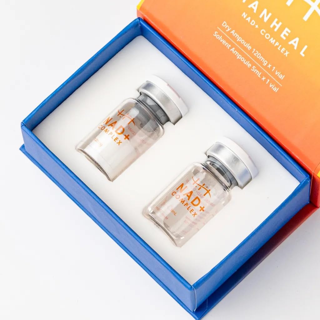 NAD+ Complex Skin Booster with NAD+, HA, Peptides, & Collagen, 2025 Microneedle Serum, Made in Korea (120mg + 5ml)