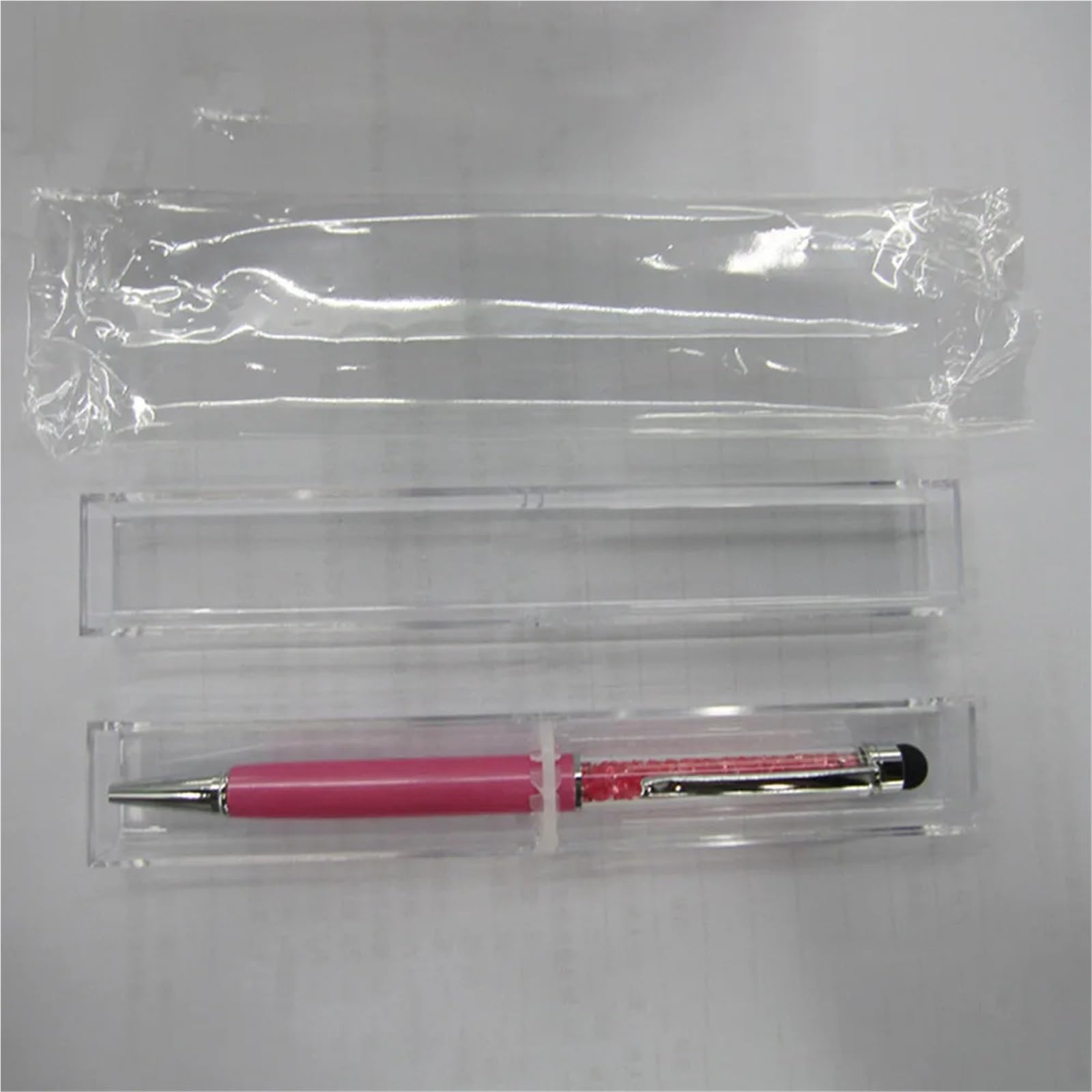 Lot de 20 boîtes à stylos en plastique avec couvercle transparent