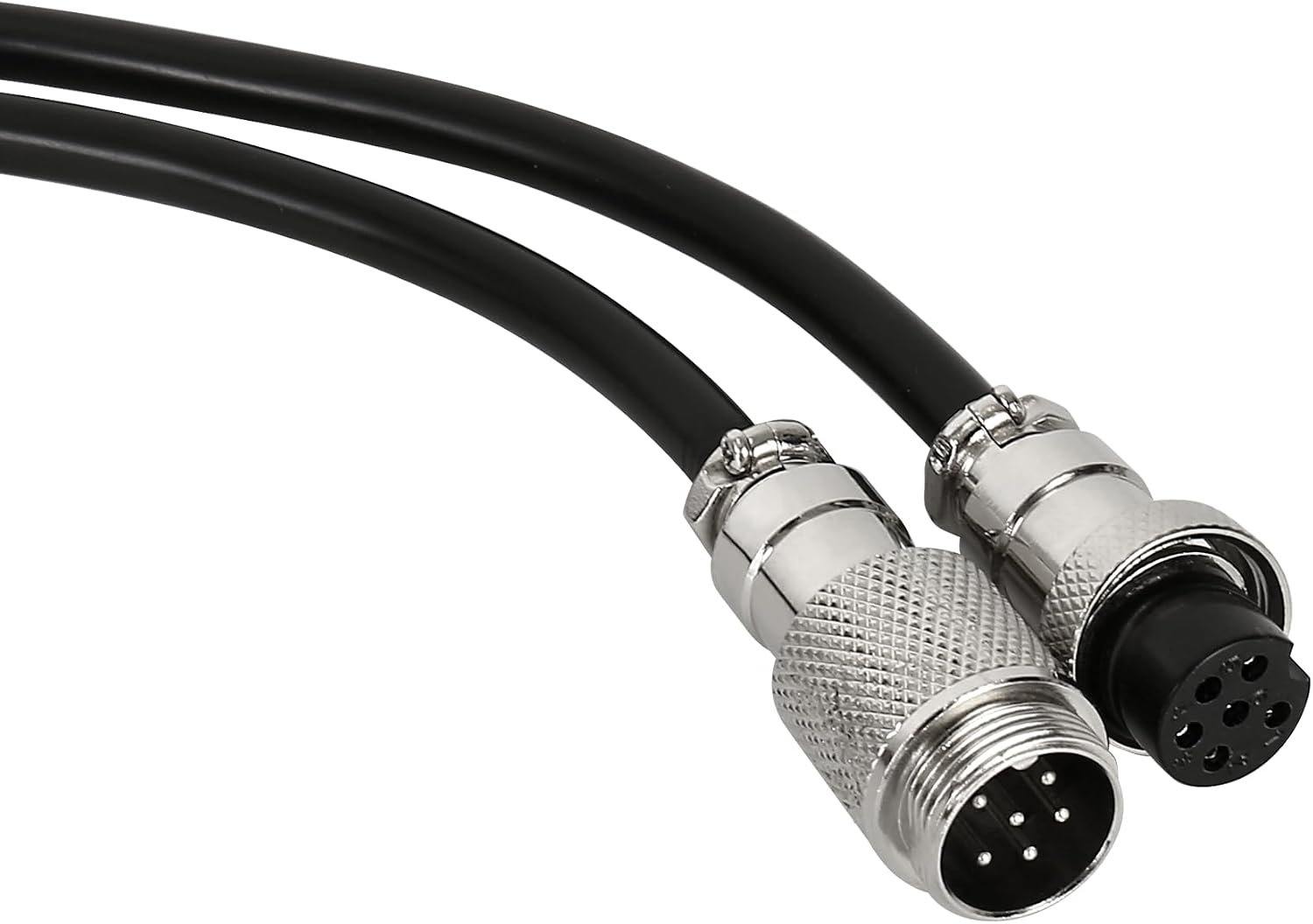 GX16 6 Pin Aviation Connector Cable, 32.81FT Male to Female Extension Cord with Panel Mount, Circular Metal Plug Wire for Industrial Equipment