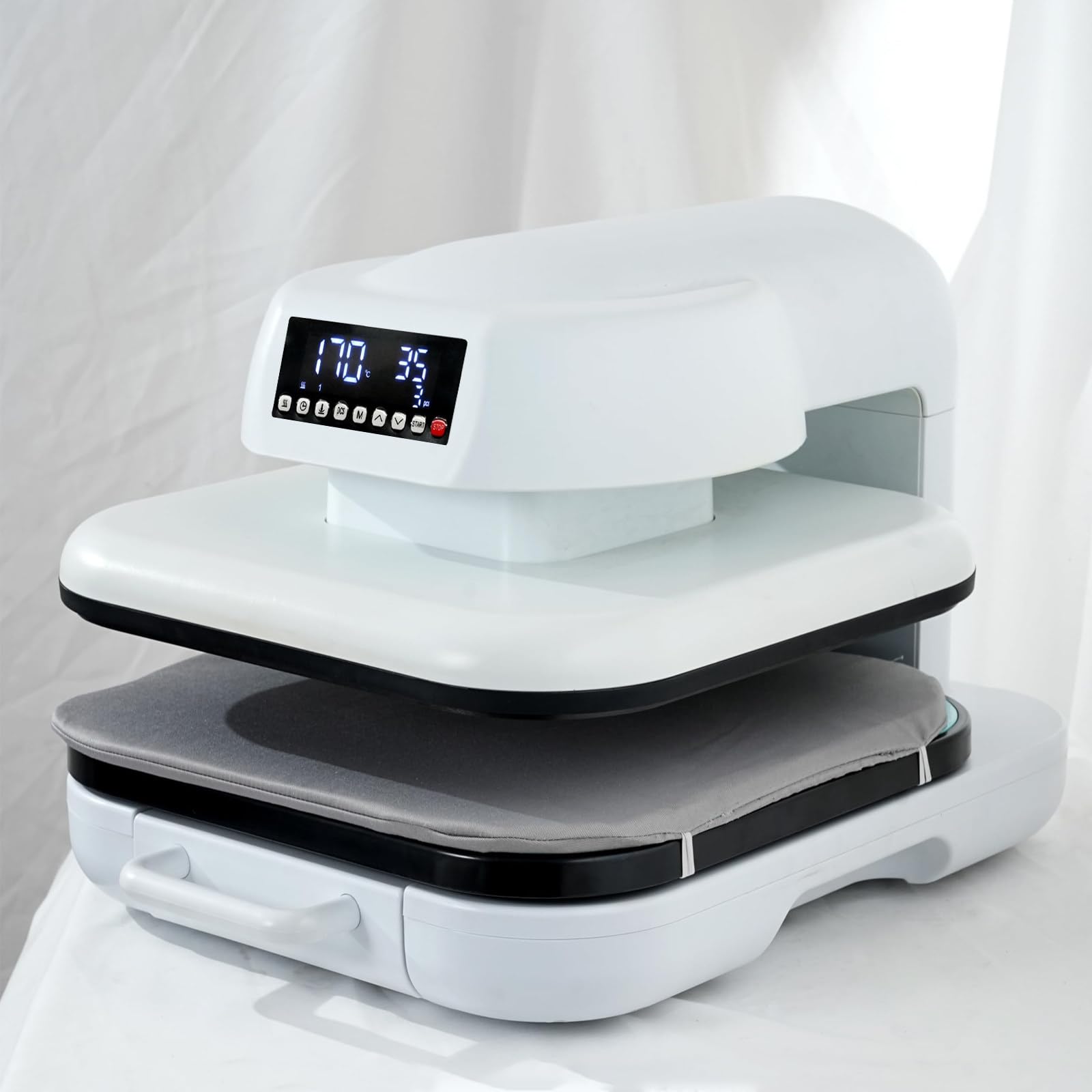 Pressa a Caldo Automatica, Temperatura e Timer Digitali