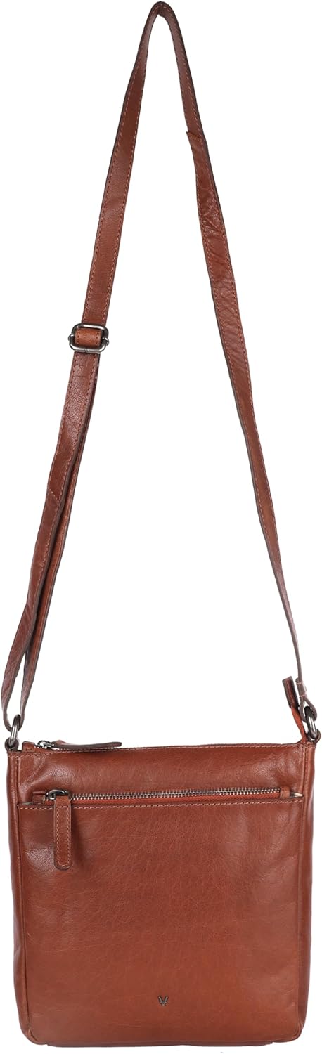 8.25 Inch Genuine Leather Crossbody Sling Bag for Women - Trendy Casual Office Bag with Adjustable Strap