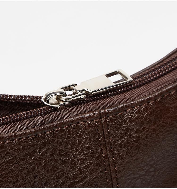 Slouchy Tote Bags for Women Hobo Bags Vegan Leather Shoulder Crossbody Handbags Zipper Work Travel Satchel Purses - Image 4