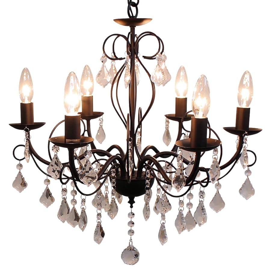 ブラック シャンデリア 6灯 LED Amazon.co.jp : ムーラ シャンデリア 6灯 照明器具 LED対応