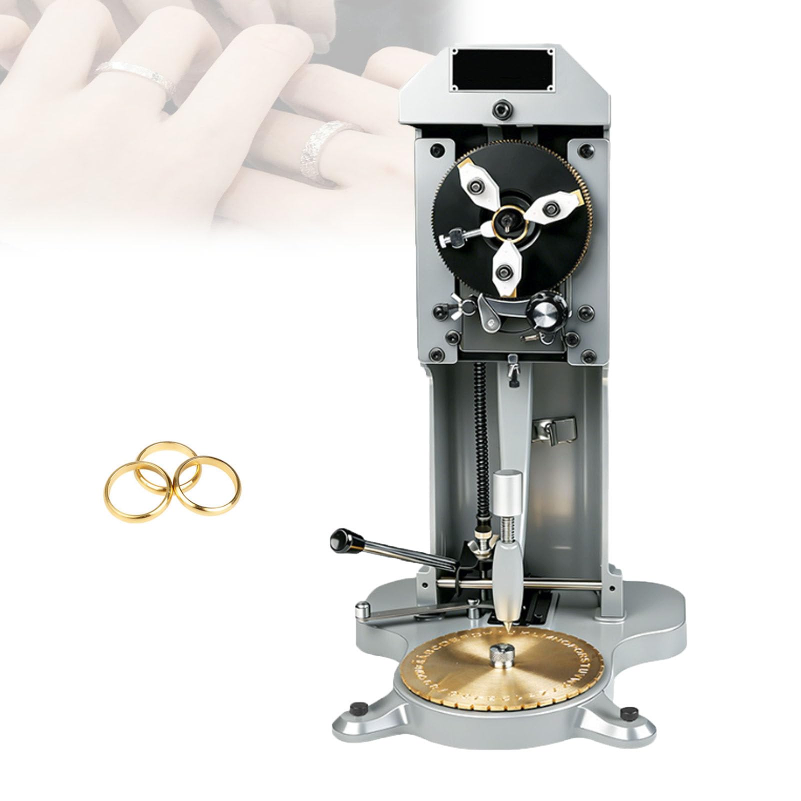Pfps Inside Ring Engraver, Dual Fonts 1.5mm-2.0mm Standard Letter Block Stamper, Manual Engraving Tool for Gold, Silver, Platinum Rings