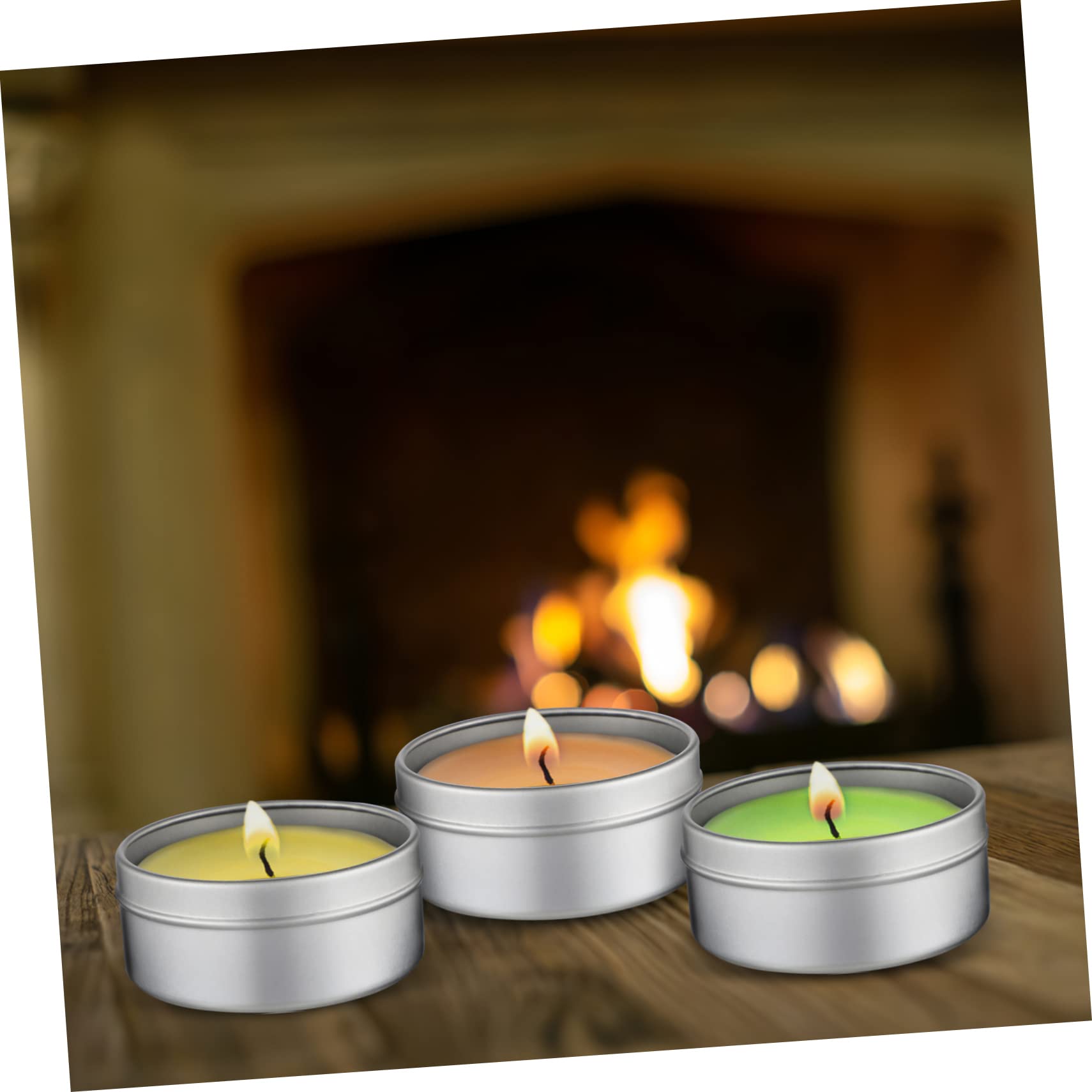 EXCEART Set 12 Pezzi Barattoli in Lega di Alluminio per Candele 200 Stoppini in Cotone, Contenitori Resistenti per Candele Fai da Te, per Regali di Compleanno Artigianali