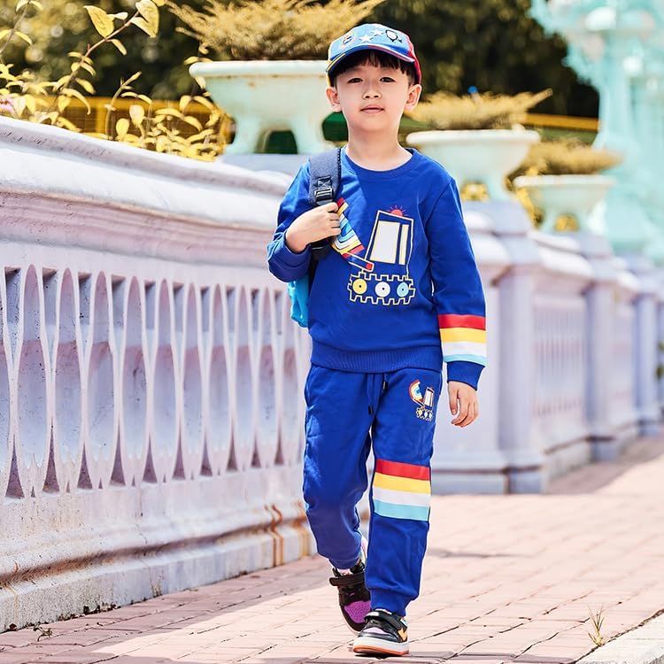 Image of Boys 2 Piece Clothing Set Long Sleeve Sweatshirt and Pants Casual Fall Winter Outfits