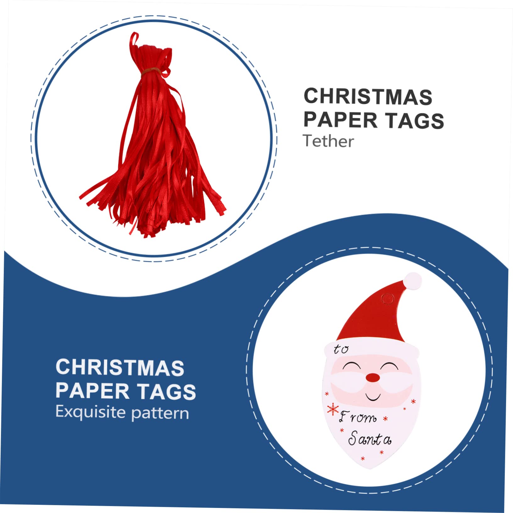 Mobestech 3 Set Di Etichette Di Carta Eleganti E Uniche Per Natale Per Confezioni Per Feste Di Natale 100 Pezzi * 3