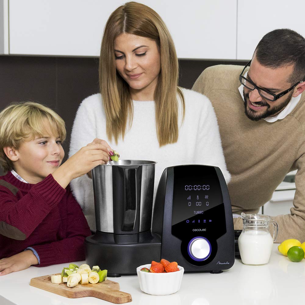 Cecotec Robot de Cocina Multifunción Mambo 6090. 1700W, 23 Funciones, Jarra con Capacidad 3,3 L, 3 Platos a la vez, 10 Velocidades, Temporizador