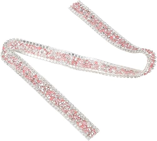 Miniatura 2 de Cinta de diamantes de imitación, cinta adhesiva de diamantes de imitación de cristal brillante de 1 yarda de 0.591 in, cinta de prensa caliente para