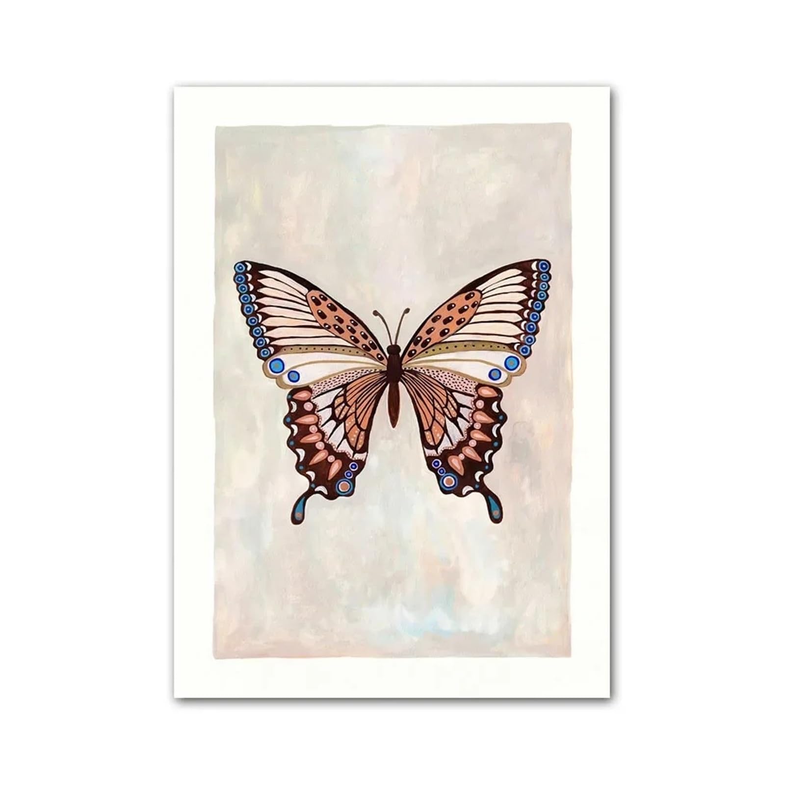 Xenite E Xenit Wall Art Canvas Prints Watercolor Flowers Butterfly Bird Boho Nordic Posters And Prints Nursery Wall Art Canvas Painting Pictures(,40X50cm)