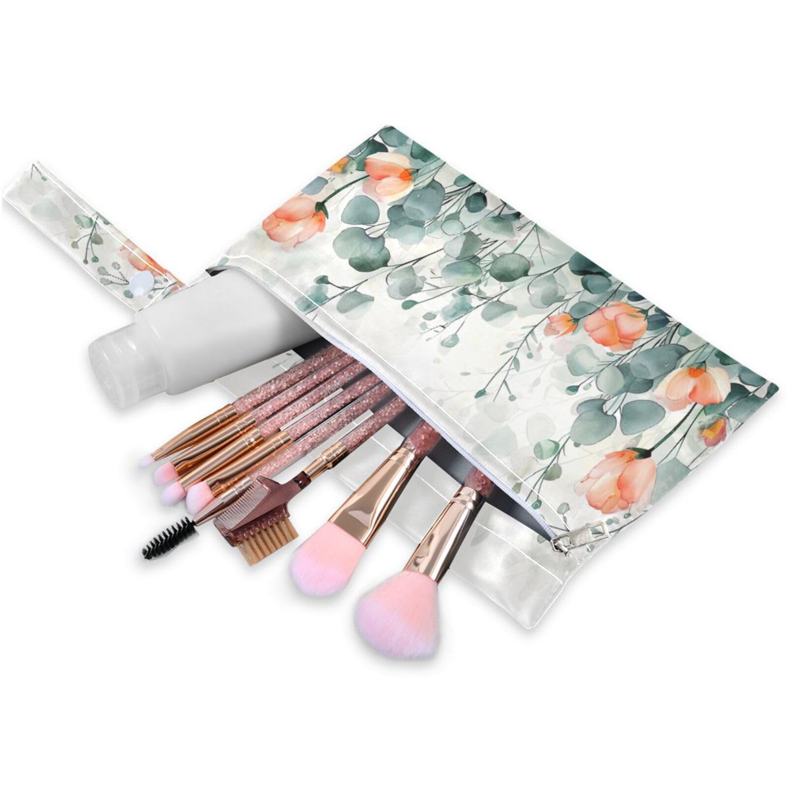 ATTX Watercolor Flowers Wet Dry Bags 2-Pack - Reusable Cloth Diaper Storage for Travel, Beach & Gym | Multi-Use Waterproof Bags for Swimsuits, Baby Clothes, Sports Gear#117