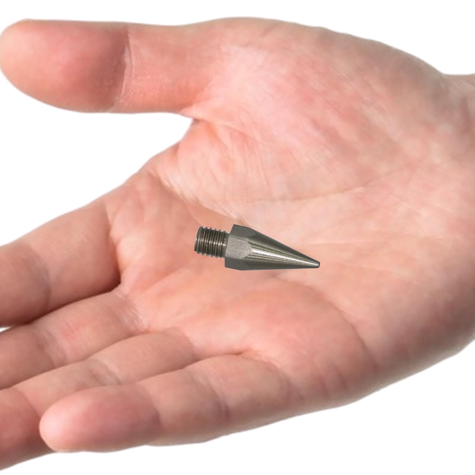 Generic Heavy Duty Steel Thread Prism Pole Replacement Tip, M8 40mm