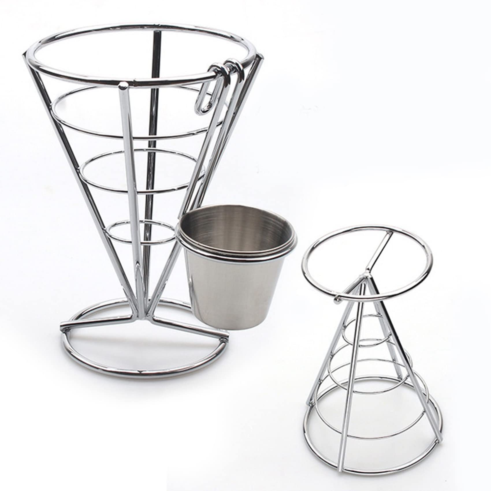 12 Pezzi Fritte Supporto Cono Cesto Portapatatine con Dip Dishe Cono Snack Pollo Fritto Espositore