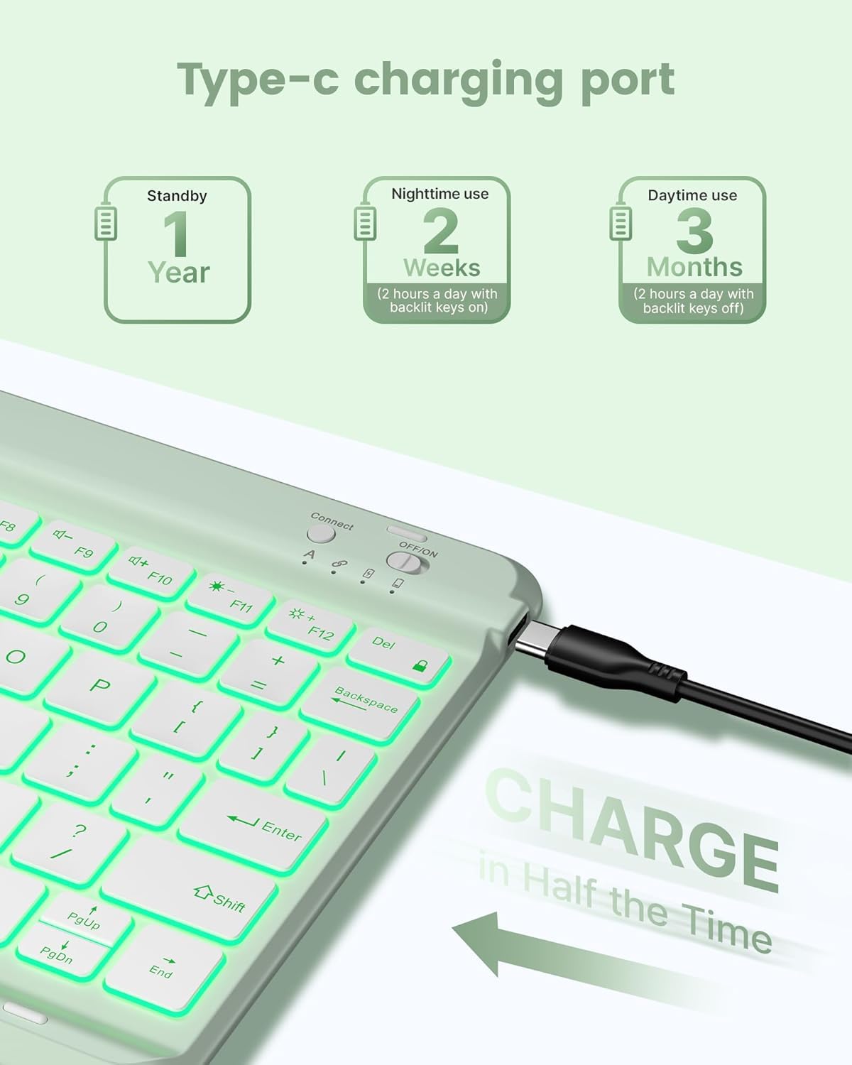 typecase iPad Keyboard Case - Matcha Green -5