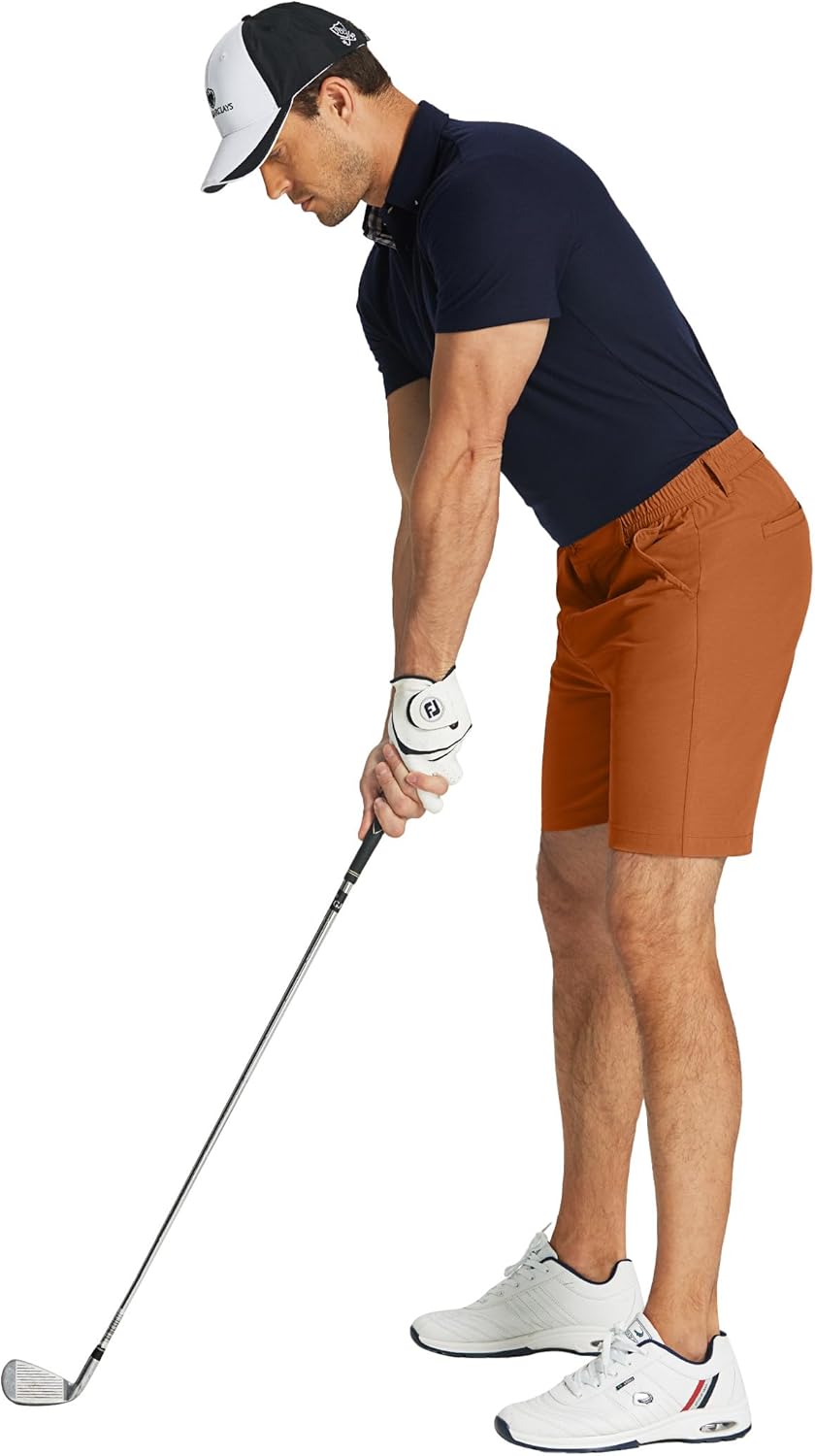 COOFANDY Men's Golf Shorts 8 Inch Lightweight Quick Dry Casual Dress Shorts Hiking Travel Shorts with Pockets - Image 2
