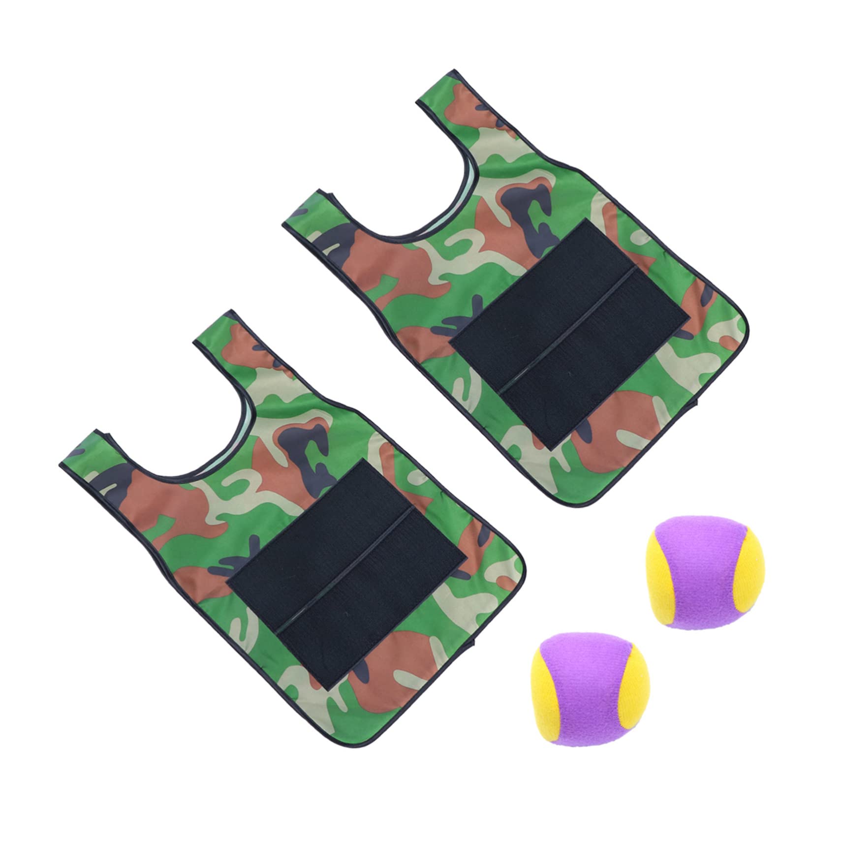 FAVOMOTO 2 Pack Sticky Ball Vest Comfortable Outdoor Game Vest for Boys and Girls Interactive Material Perfect for Family Fun Random Color
