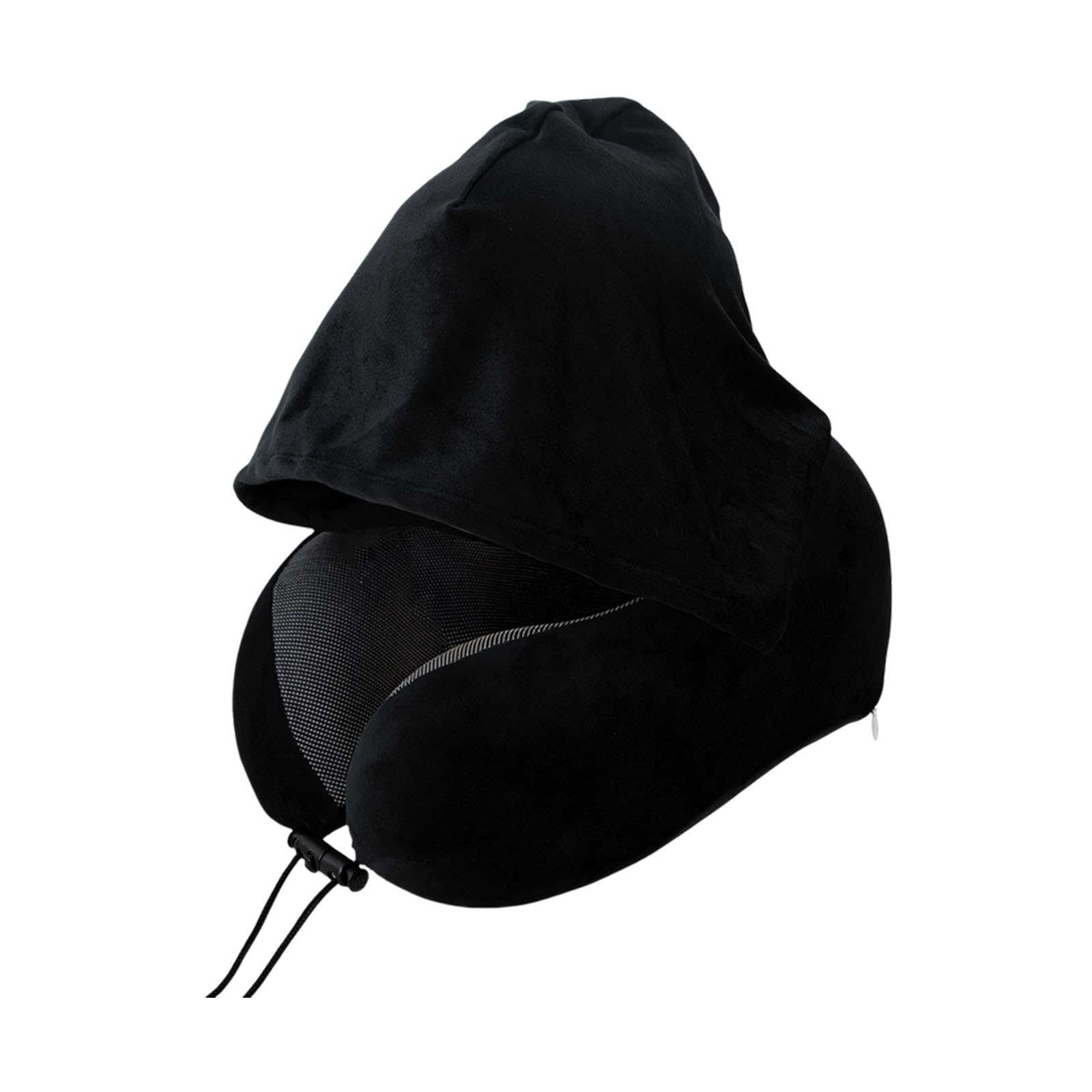Kaeltsyn Memory Foam Attached Travel Cushion with Airy Ice Silk Case for Relaxing At Work Compact Roll Neck Pillow