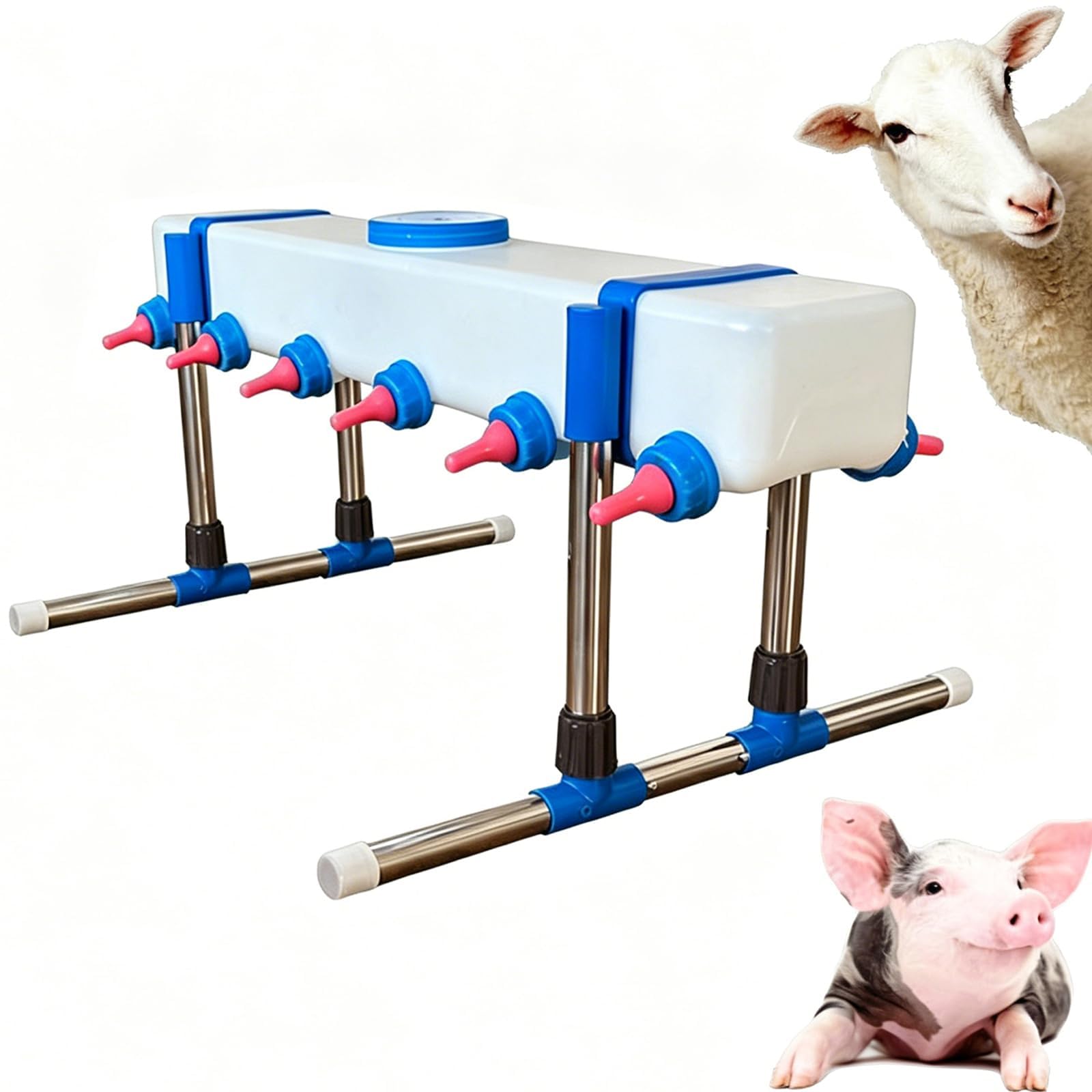 Biberon pour Petits Animaux, Bouteilles D'alimentation pour Agneaux, Biberon pour Lait de Chèvre avec 10 Tétines, Biberon pour Lait de Chèvre pour Porcelets, Chiots, Agneaux, Chatons