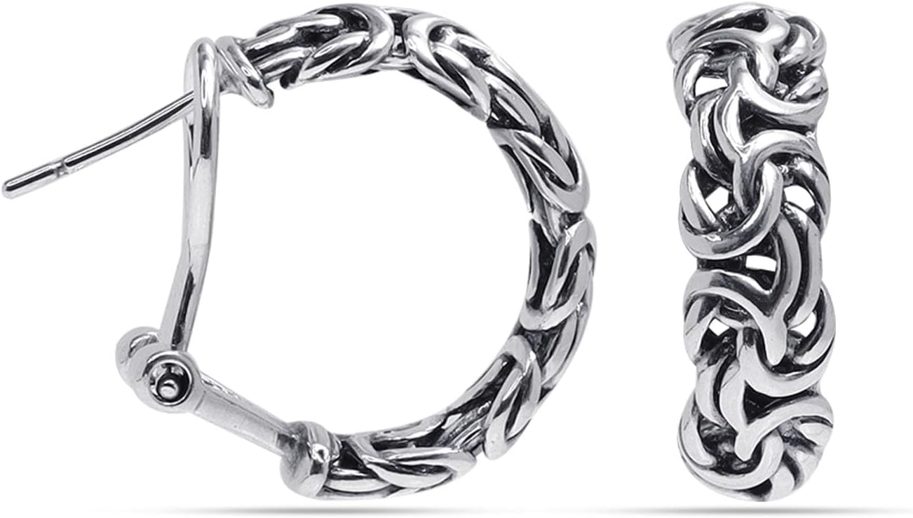 LeCalla 925 Sterling Silver Omega Back Stud Earrings for Women | Classic Pierced Omega Closure Earring | Earring Jewelry Gift for Her, Wife or Girlfriend | Daily Wear & Special Occasion Earring