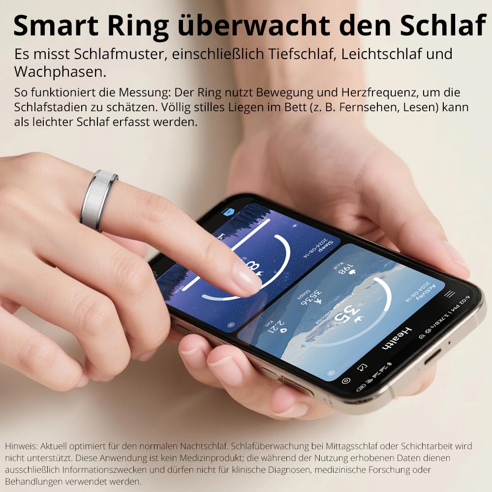 COLMI Anillo inteligente R10 para mujeres y hombres, sin tarifa de suscripción, seguimiento de la salud, seguimiento del sueño, frecuencia cardíaca, conteo de pasos y monitoreo de distancia, anillos