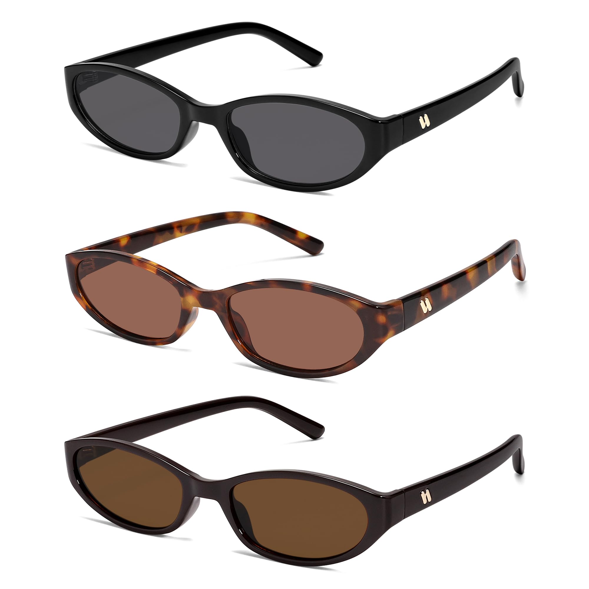 Retro Oval Sunglasses Womens Mens Y2k Trendy Cateye Shades AR82299