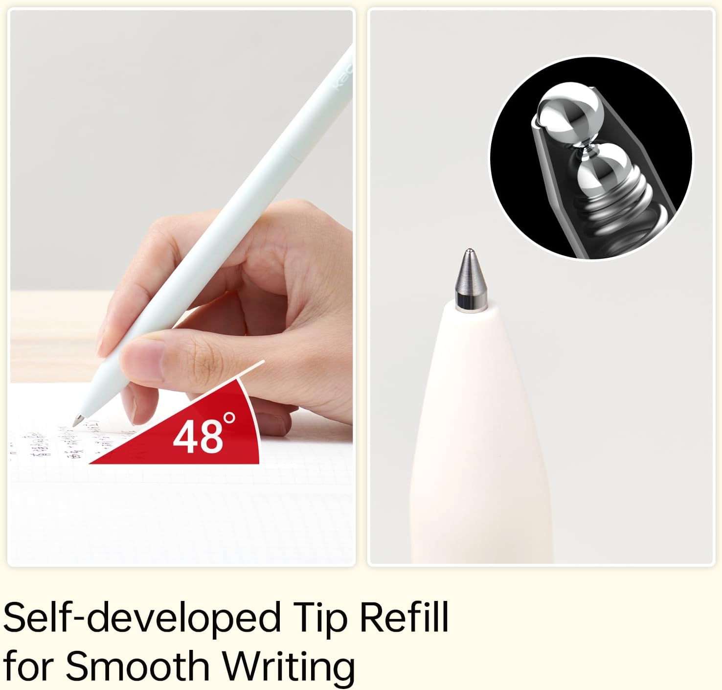 Kaco FIRST Gel Pens 6 Pieces Cute Stationery Black Ink, 0.5 mm Fine Point, Aesthetic Cute Star Pens for Journaling image 4