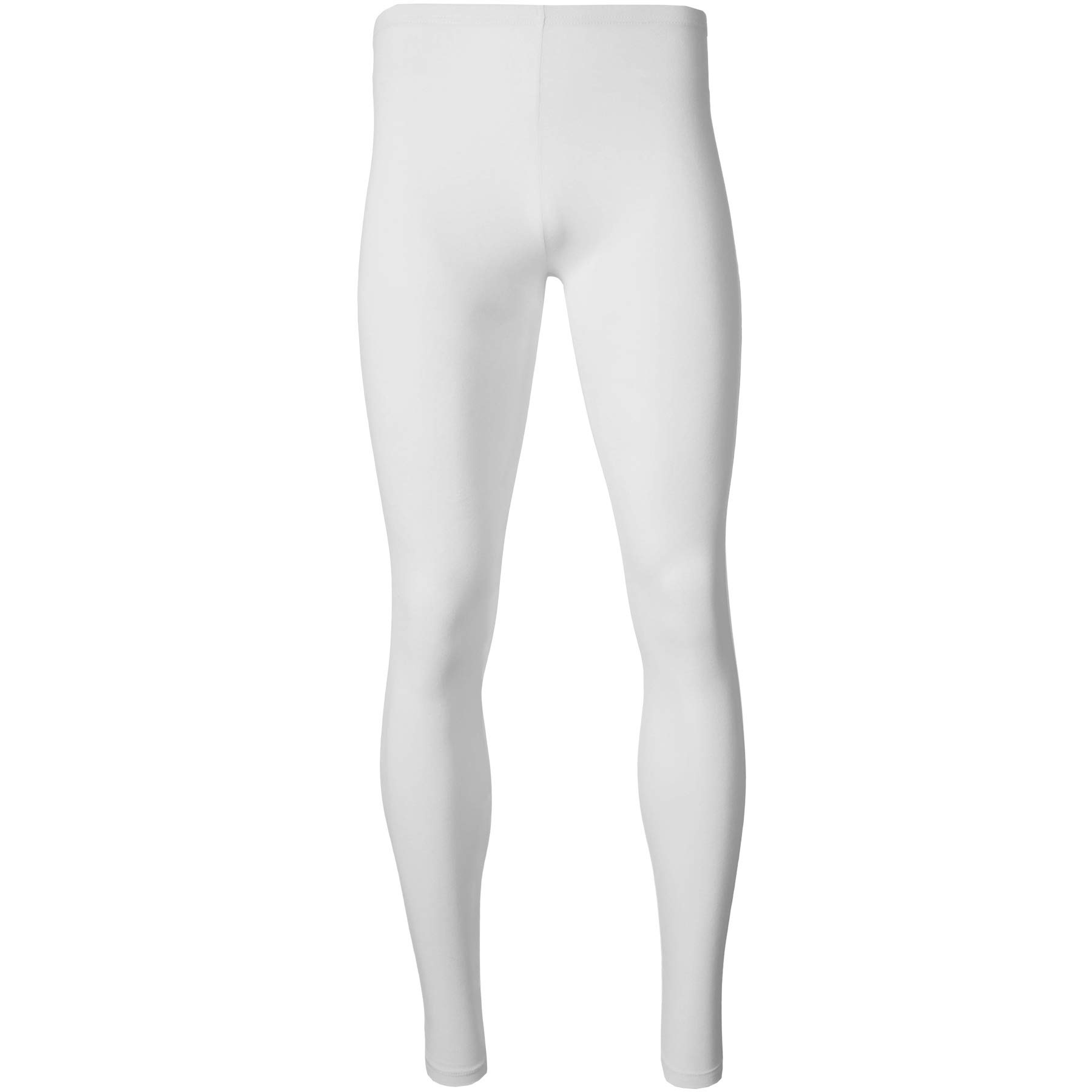 dressforfun 901004 Leggings a Tinta Unita da Uomo, Elastico in Cintura, Abbigliamento Sportivo -Modelli Differenti (L |Bianco |Nr. 304092)
