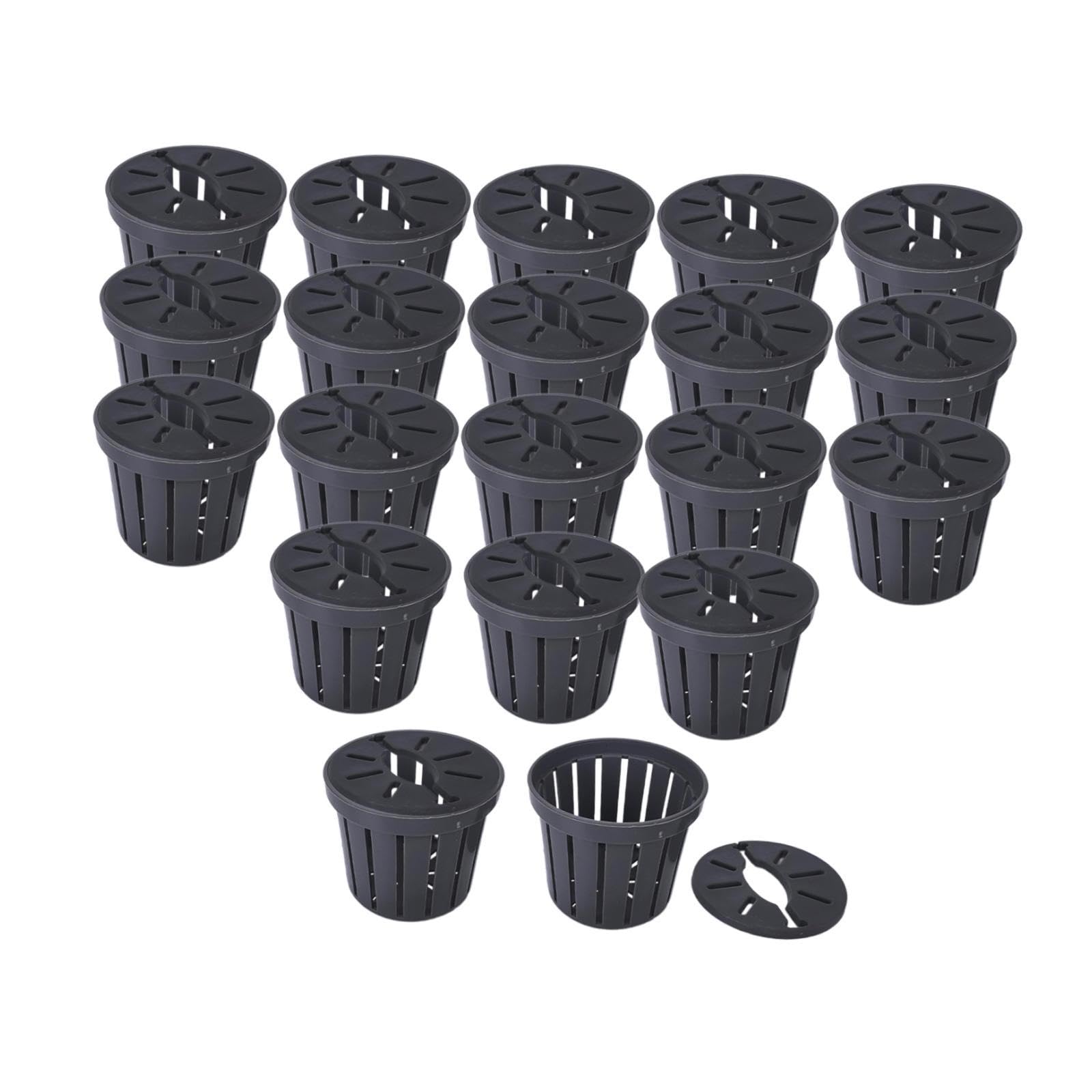20X Net Pots Indoor Gifts Hydroponic Pot Supplies Hydroponic Planting Basket Black | Fish & Aquariums | Decorations-image-24