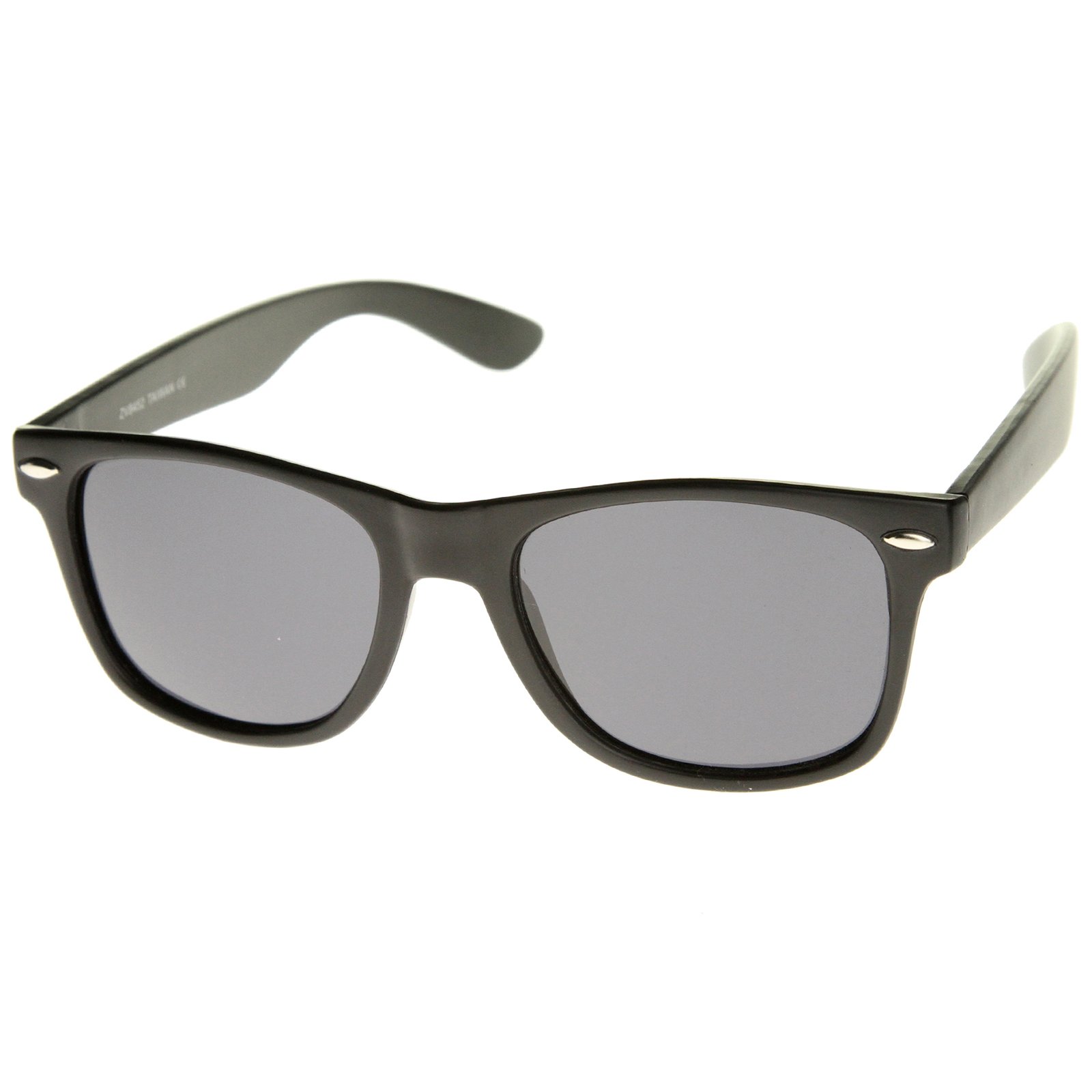 zeroUV - Classic Colored Mirror Lens Square Horn Rimmed Sunglasses for Men Women