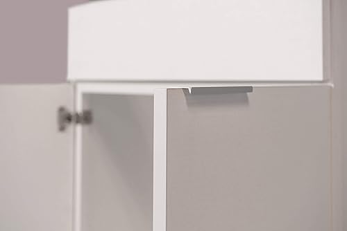 Miniatura 4 de Moderno Series - 36 de chapa blanca para baño, estilo puerta plana, 36 pulgadas de ancho x 21 pulgadas de profundidad x 34.5 pulgadas de alto