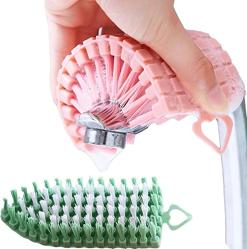 Cepillo de limpieza flexible para el hogar, 2 unidades, cepillos flexibles para limpieza de cocina, agarre limpiador, esquinas de limpieza, cepillos