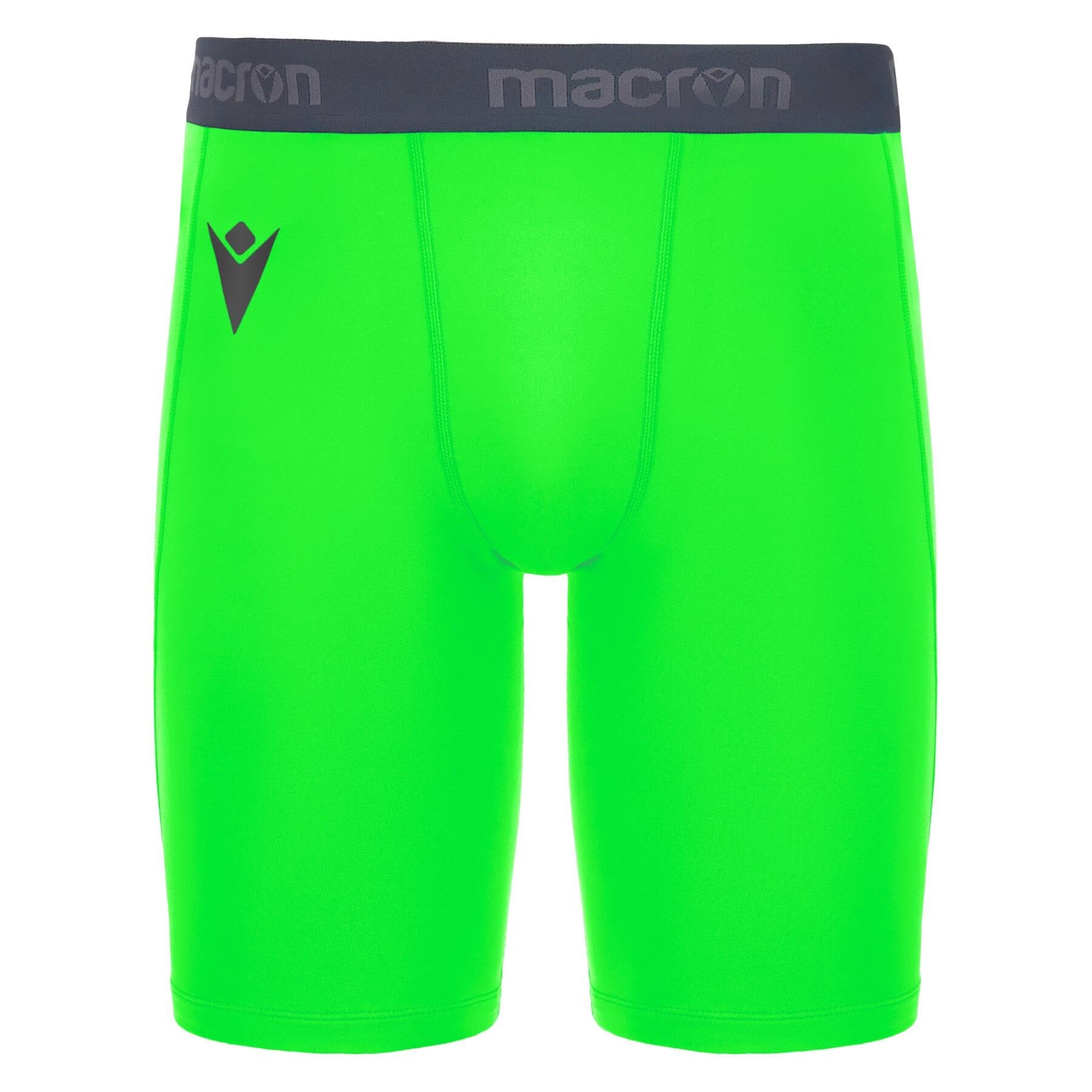 Macron Bermuda Scaldamuscoli Oak Calcio Sport Verde Fluo