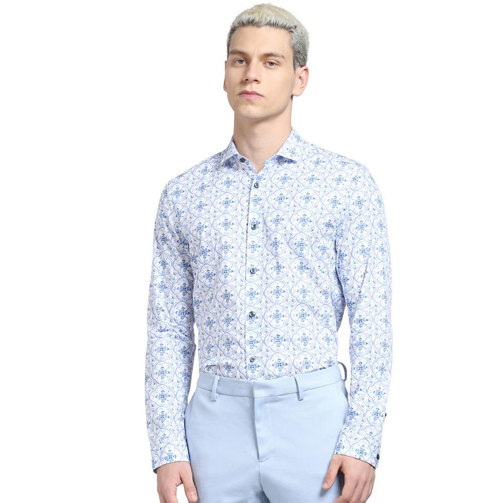 Men's Printed Slim Fit Shirt-image-4