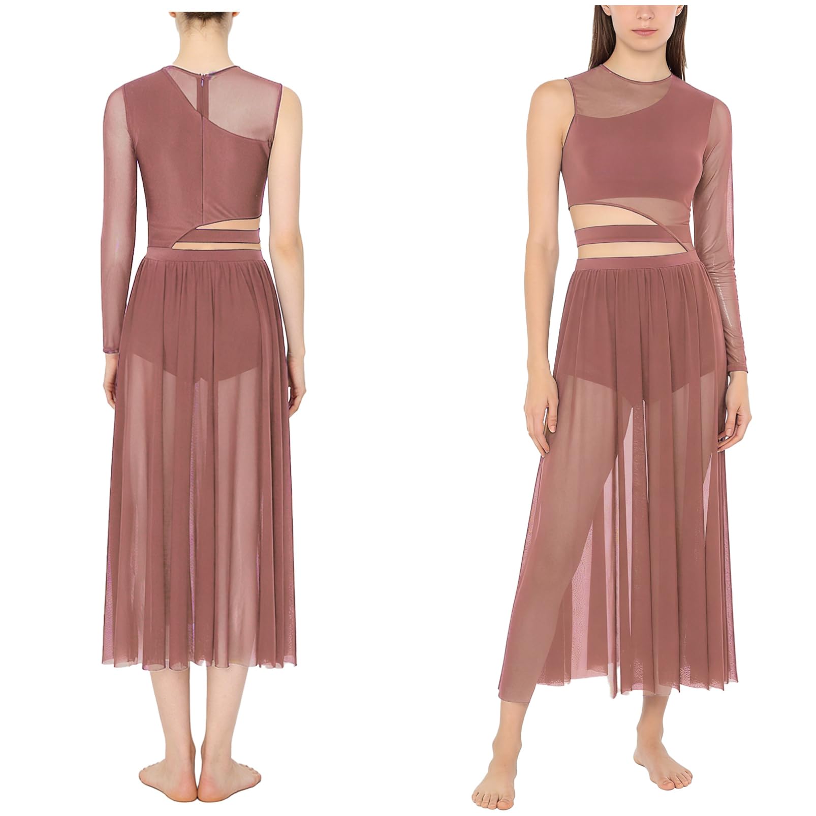 Aislor Robe Danse Lyrique Femme Justaucorps Gymnastique Danse Latine Tenue Patinage Robe Danses Contemporaine Costume Dancewear S-XXL
