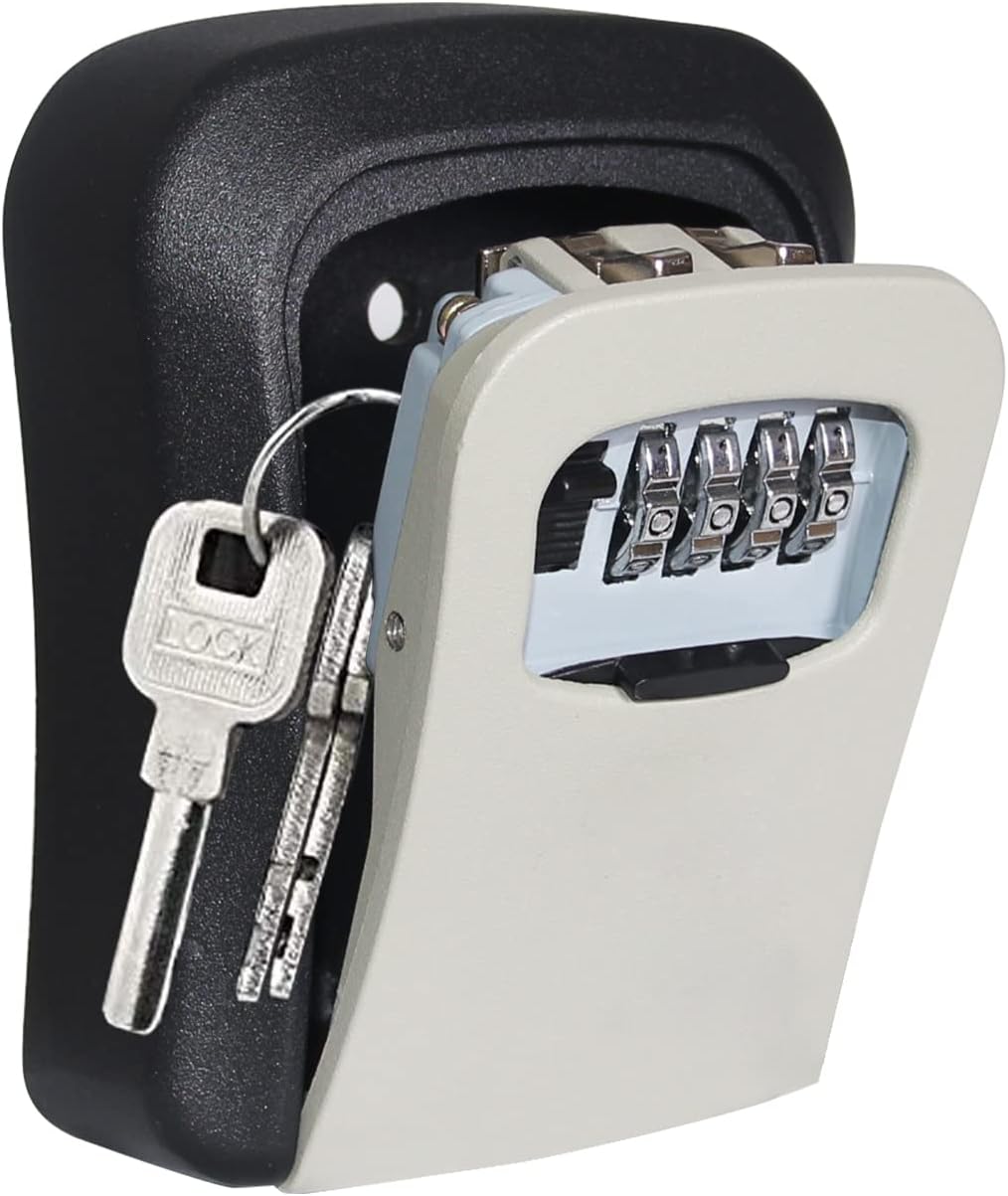 Madotree Key Lock Box for Outside, Wall Mounted,4 Digit Combination Lock Box, Security Key