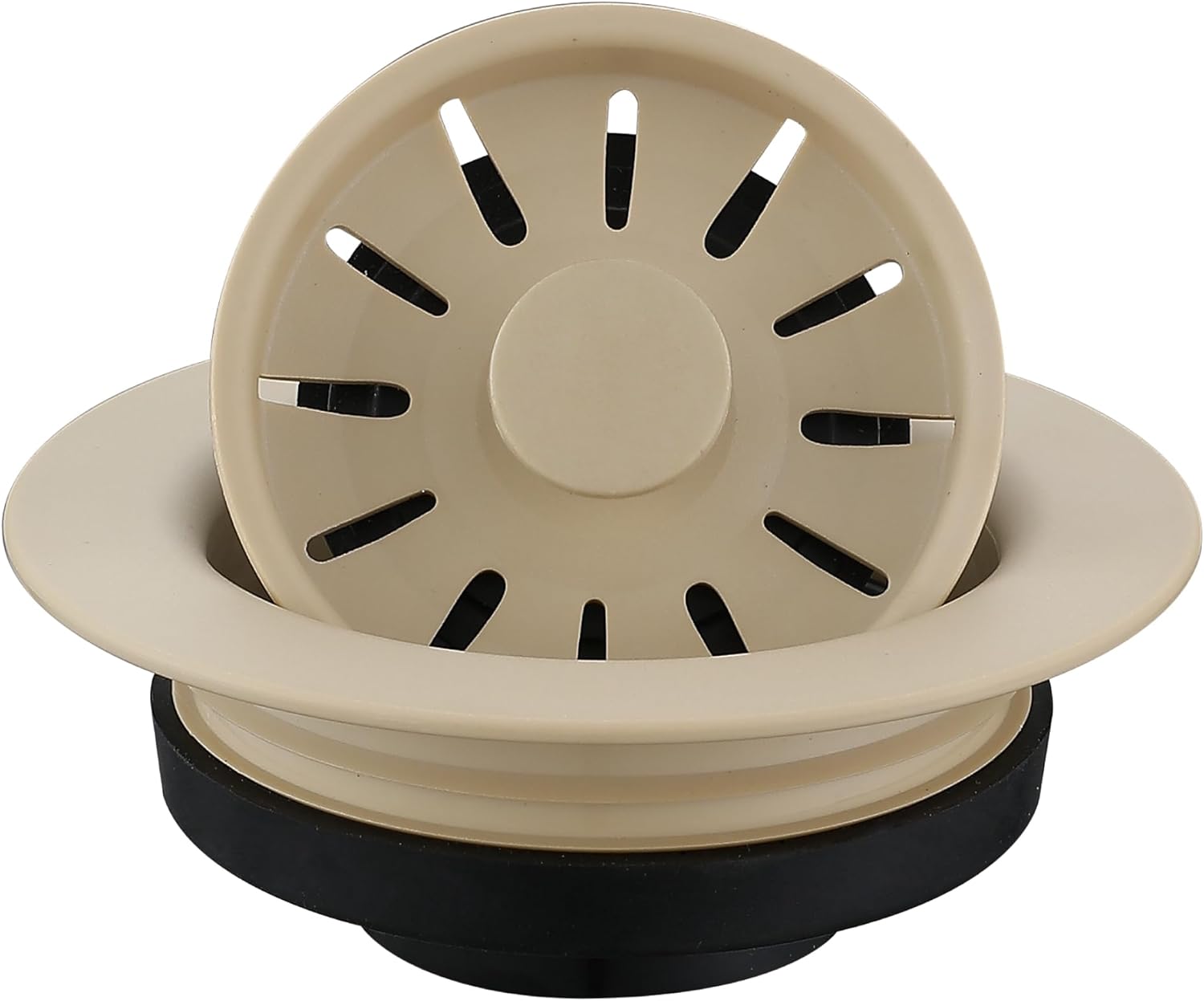 Karran QDFBI Decorative Disposal Flange in Bisque, Fits 3.5 Inc Standard Sink Drain Hole