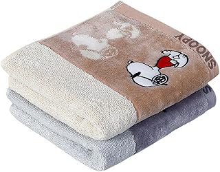 2枚セット スヌーピー タオル フェイスタオル ミニバスタオル ハンドタオル 柔らかい 毛玉落ち少ない 耐久性 薄手 かわいい グッズ