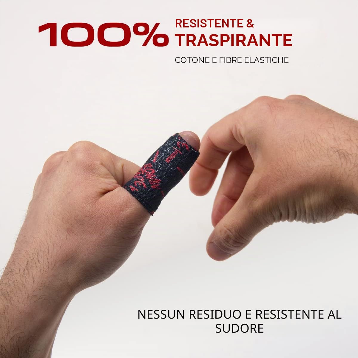 RoninTape® Katana Tape Elastico per Pollici e Dita Grip Estremo per Hook Grip wod e Sollevamento Pesi Ultra Resistente Antisudore Ipoallergenico Confezione da 4 Nastri