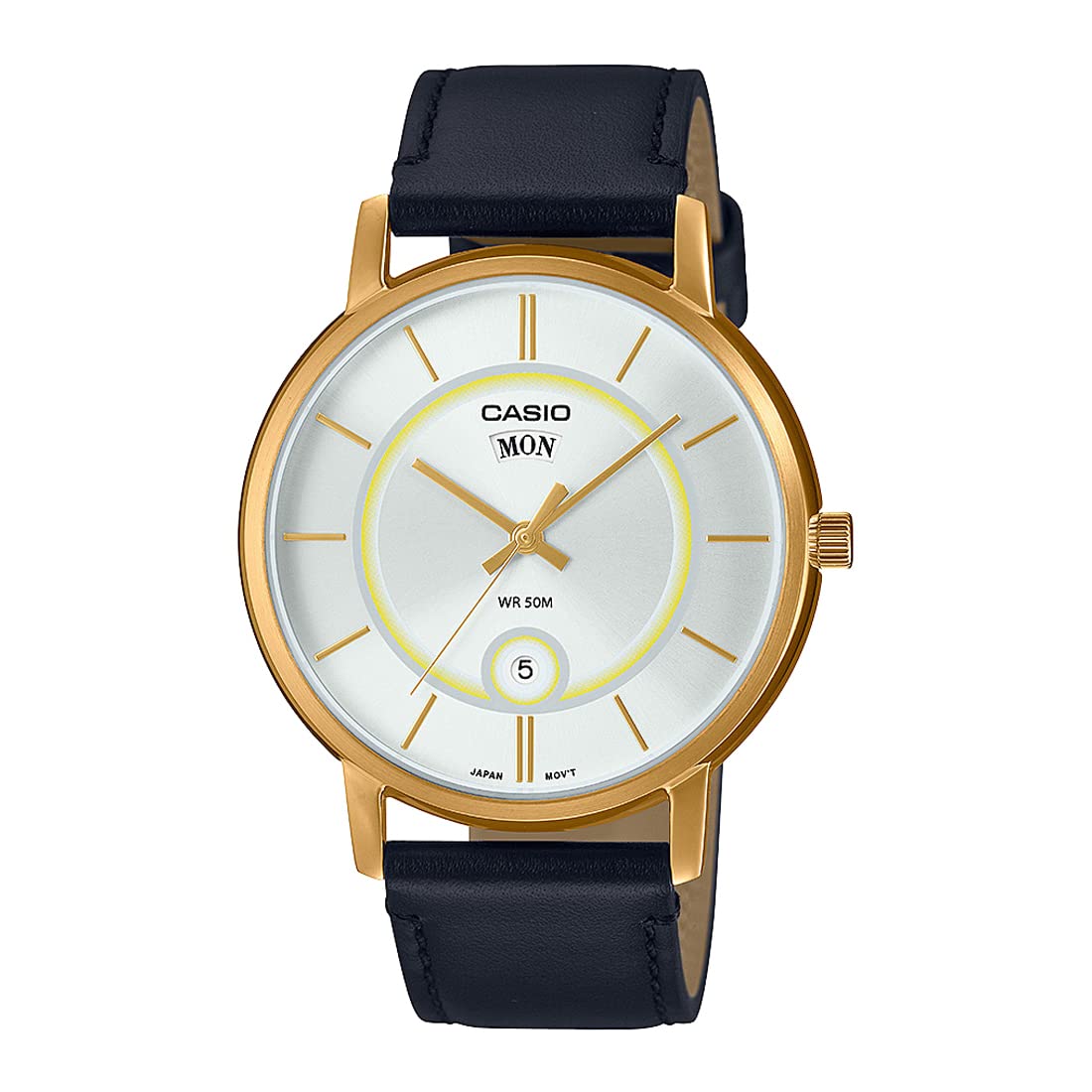 Casio Men Leather Analog White Dial Watch-Mtp-B120Gl-7Avdf, Band Color-Black (B0B87TCYFP) Amazon Price History, Amazon Price Tracker